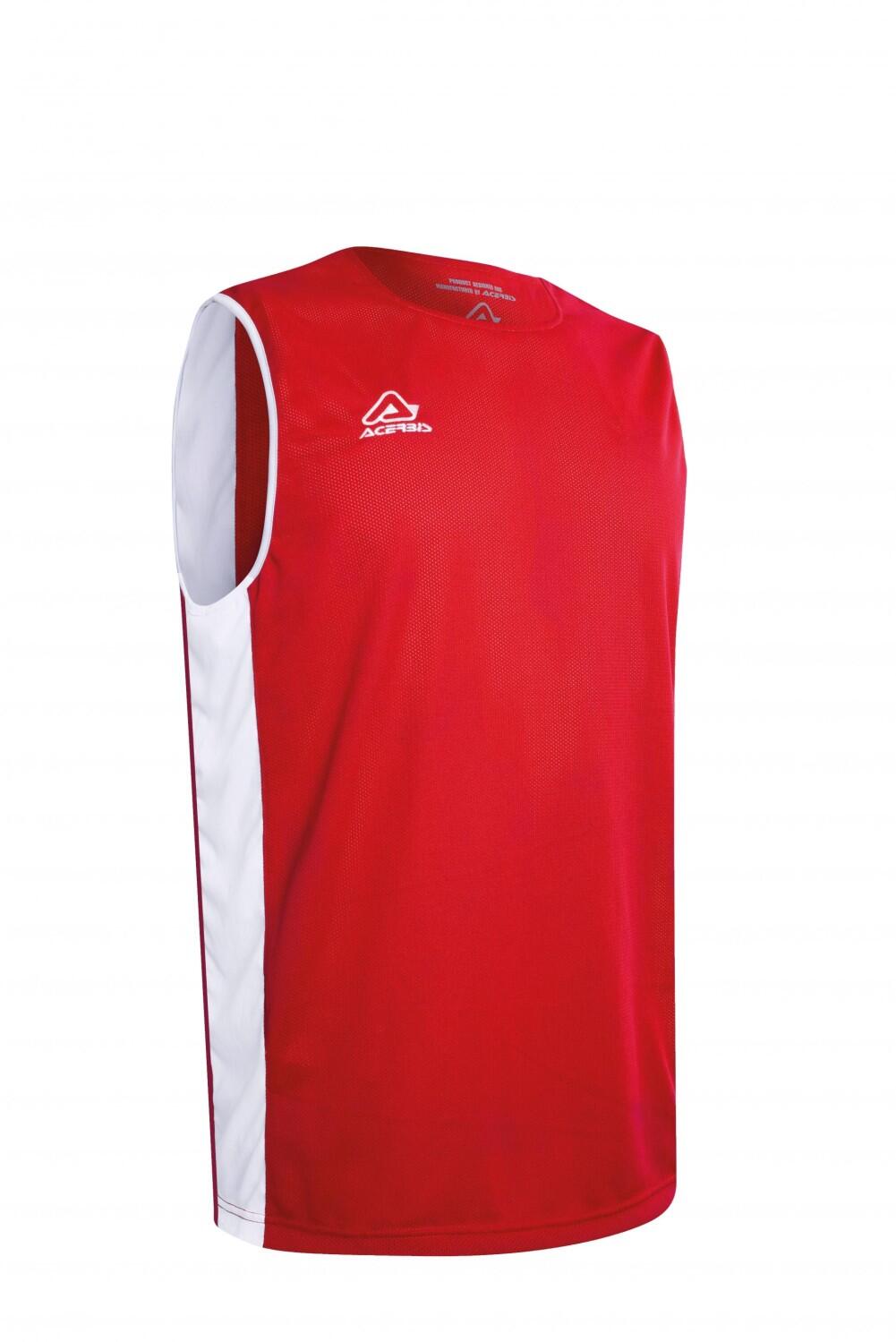 Basketball Wende Trikot Larry v. Acerbis , weiß- rot, 4XS-4XL