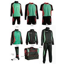 Fußballset -Set Goldkit 13-teilig , schwarz-grün-rot