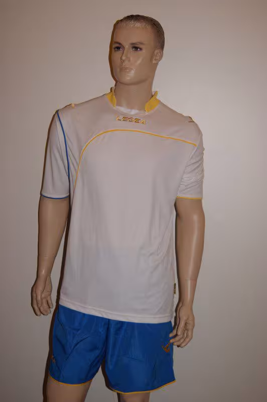 Fußball-Trikot-Set Ginevra von LEGEA weiß / azurblau - GINEVRA Trikot-Set v. LEGEA
