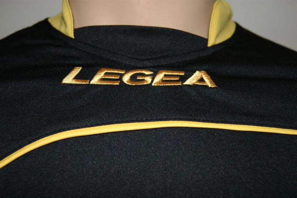 Fußball-Trikot-Set Ginevra von LEGEA schwarz/gelb - Logostick GINEVRA Fußball-Trikot-Set v. LEGEA