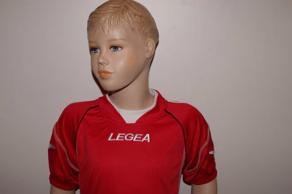 Legea-Trikot-Set - Kiev - Fußball Trikot u. Hose rot / weiß - KIEV Trikot-Set v. LEGEA