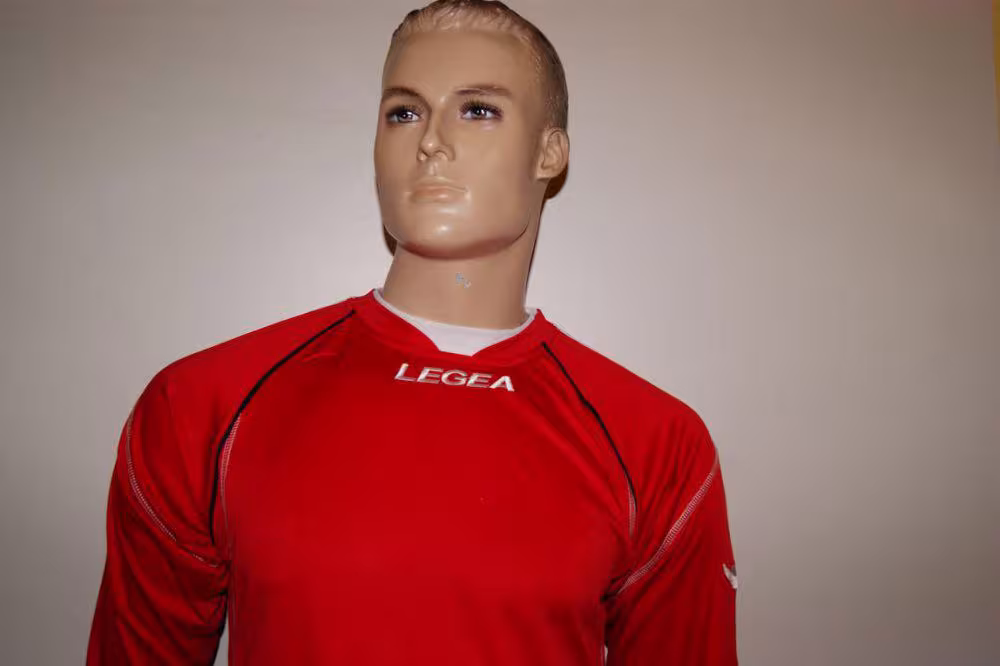 Legea-Trikot-Set - DAVOS - Fußball Trikot u. Hose rot / weiß - DAVOS Trikot-Set v. LEGEA