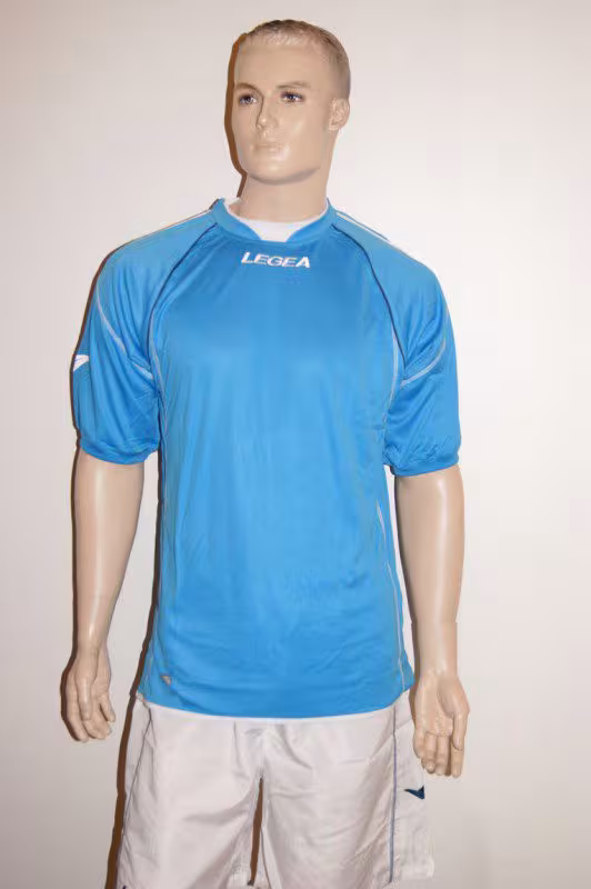 Legea-Trikot-Set - Kiev - Fußball Trikot u. Hose türkis / weiß - KIEV Trikot-Set v. LEGEA