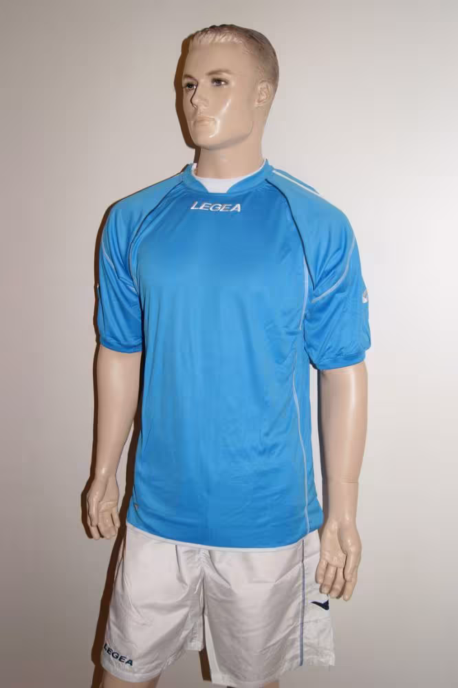 Legea-Trikot-Set - Kiev - Fußball Trikot u. Hose türkis / weiß - KIEV Trikot-Set v. LEGEA
