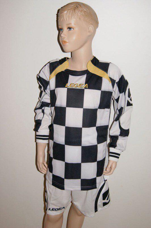 14 Legea-Fußball-Trikot-Sets - LAMPEDUSA schwarz / weiß - LAMPEDUSA Trikot-Set V. LEGEA