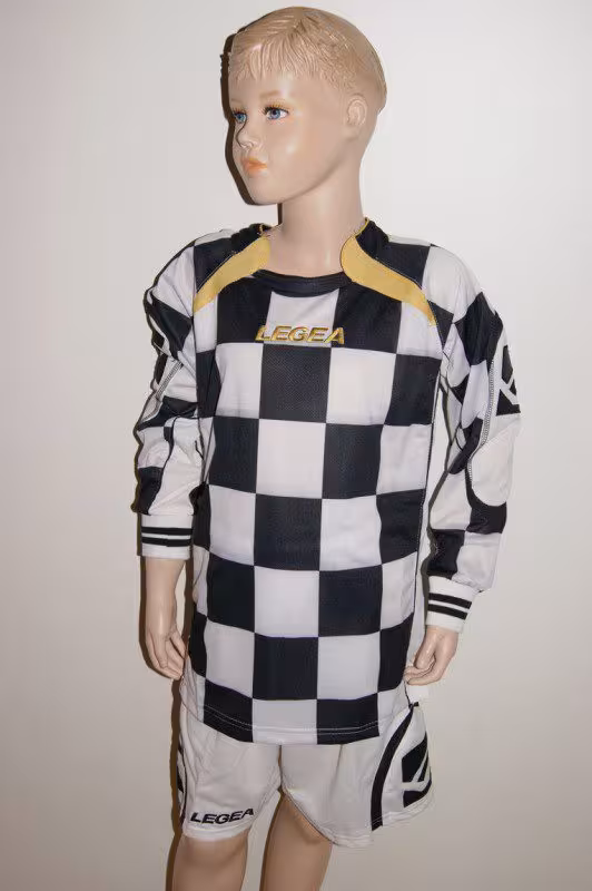 14 Legea-Fußball-Trikot-Sets - LAMPEDUSA schwarz / weiß - LAMPEDUSA Trikot-Set V. LEGEA