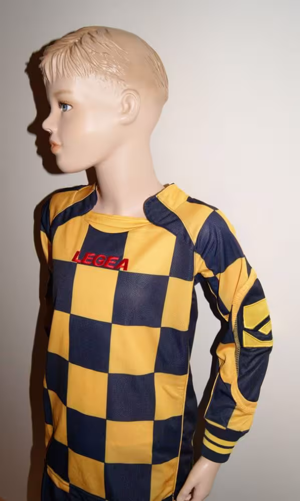 14 Legea-Fußball-Trikot-Sets - LAMPEDUSA gelb/blau - LAMPEDUSA Trikot-Set V. LEGEA