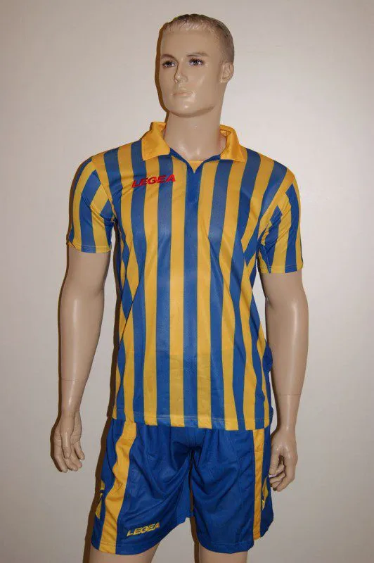 14 Legea-Fußball-Trikot-Sets - BROADWAY gelb / azur - BROADWAY Trikot-Set v. LEGEA