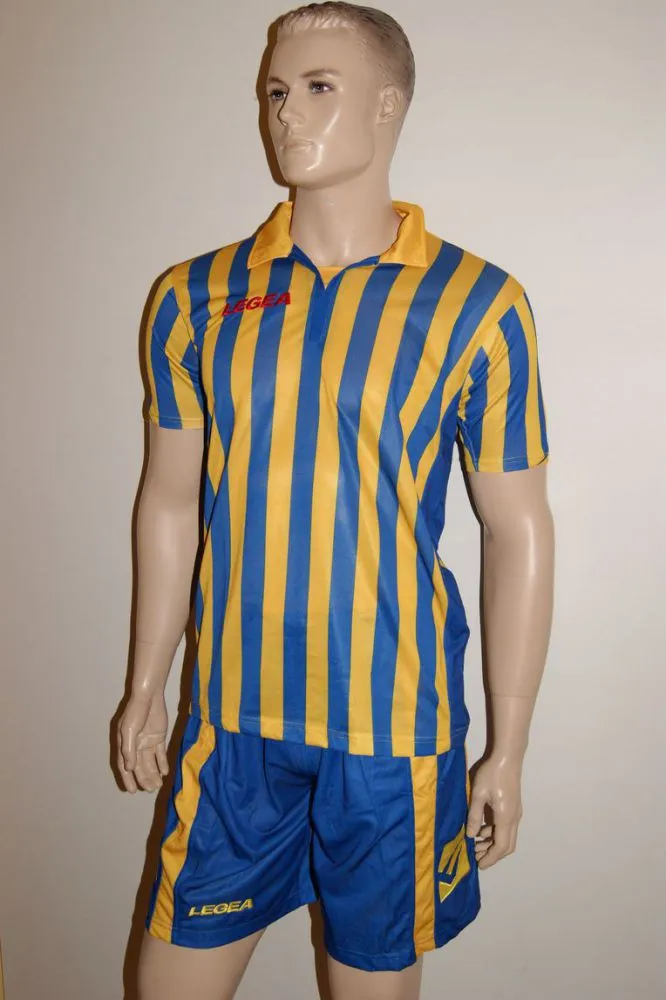 14 Legea-Fußball-Trikot-Sets - BROADWAY gelb / azur - BROADWAY Trikot-Set v. LEGEA