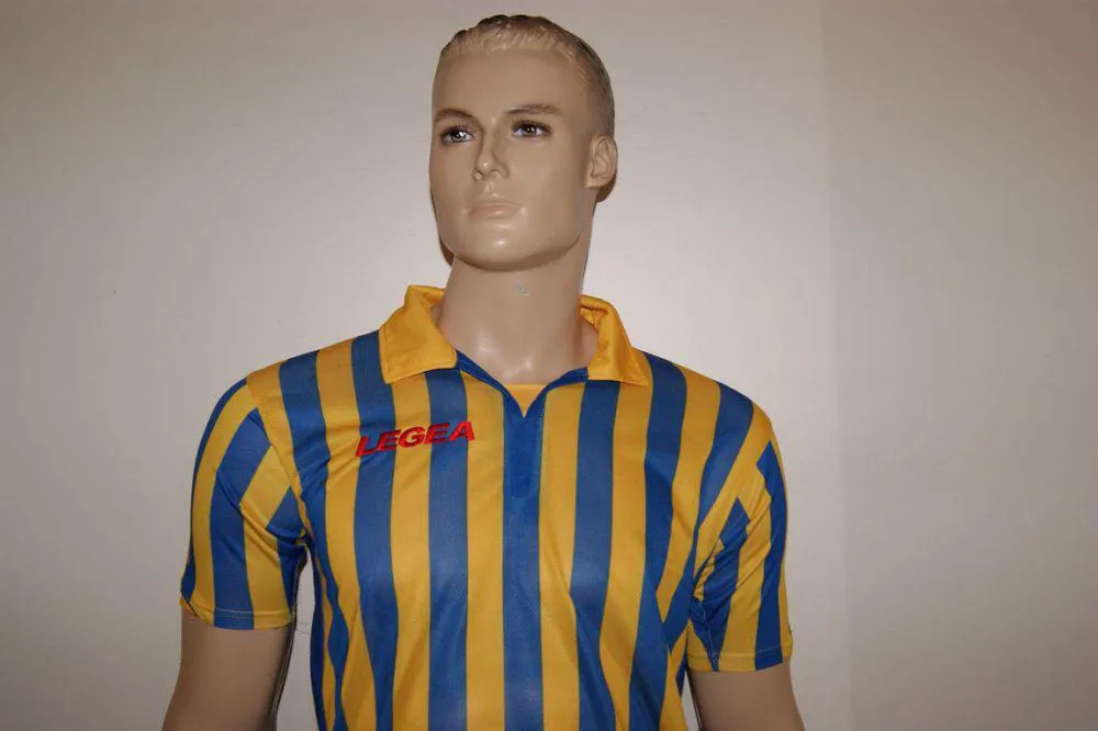 14 Legea-Fußball-Trikot-Sets - BROADWAY gelb / azur - BROADWAY Trikot-Set v. LEGEA