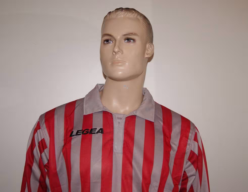 14 Legea-Fußball-Trikot-Sets - MANHATTAN grau /rot - MANHATTAN Trikot-Set v. LEGEA