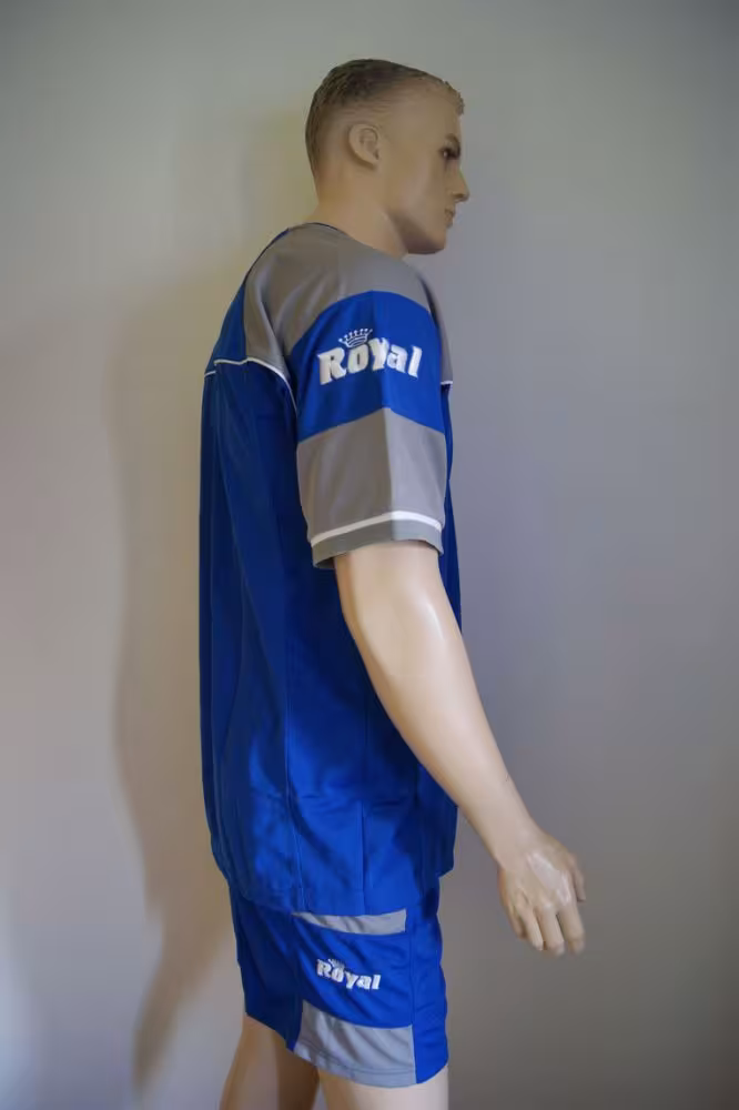 14 Fußball-Trikot-Sets - POLARIS -von ROYAL azur / grau - POLARIS Trikot-Set v. ROYAL