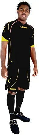 Legea-Trikot-Kit - Parigi - Fu&szlig;ball Trikot u. Hose gold / schwarz