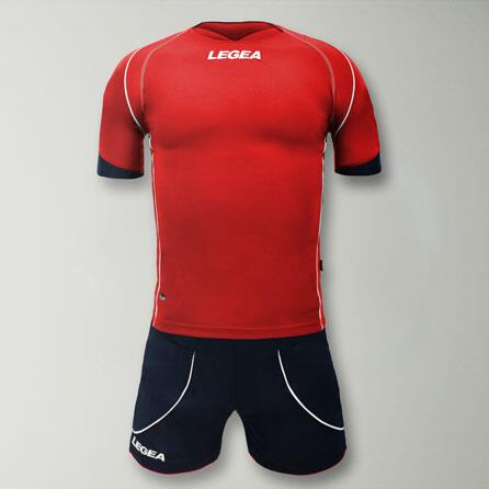 Legea-Trikot-Set - Parigi - Fußball Trikot u. Hose rot/blau