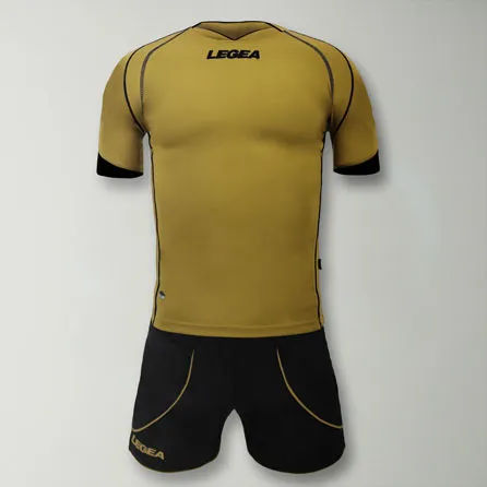 Legea-Trikot-Kit - Parigi - Fu&szlig;ball Trikot u. Hose gold / schwarz