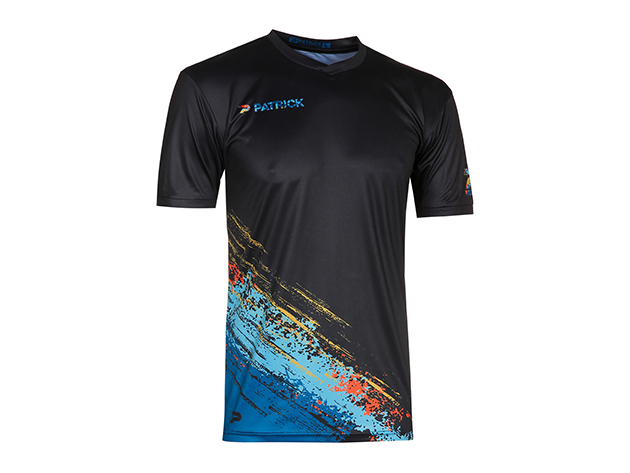 Sport-Kurzarm-Shirt Sublimation, schwarz, Patrick