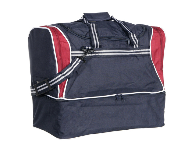 Sporttasche / Fußballtasche TOLEDO-005 navy-burgund , Schuhfach