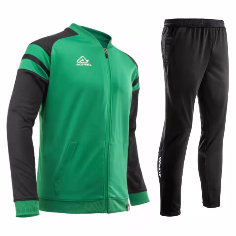 Trainingsanzug KEMARI ( Jacke + Hose) v. ACERBIS grün-schwarz - hochwertiger Trainingsanzug Kemari von Acerbis - grün schwarz