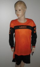 Legea-Trikot-Sets - Oviedo  orange / schwarz 2XS