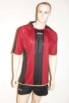 Legea-Trikot-Set - Brasov - Fußball Trikot u. Hose rot/schwarz