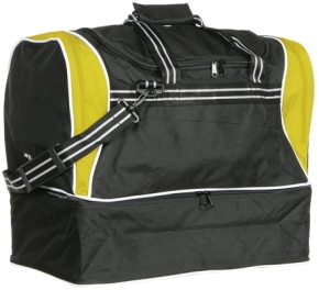 Sporttasche / Fußballtasche TOLEDO-005 schwarz-gelb , Schuhfach
