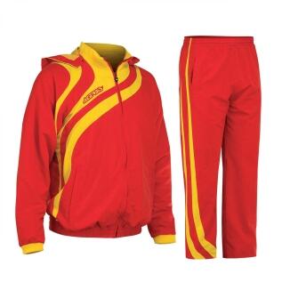 Kapuzen-Trainingsanzug ALKMAN v. ACERBIS rot-gelb
