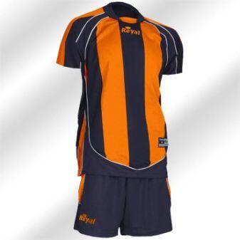 Royal-Trikot-Set - Raving - Fußball Trikot u. Hose orange/blau