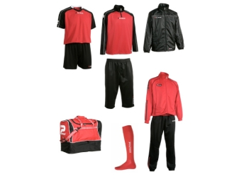 Aktion ! Fußballset -Set Silverkit 9-teilig - schwarz-rot