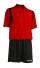 Schiedsrichtertrikot- Set Kurzarm rot / schwarz von Patrick