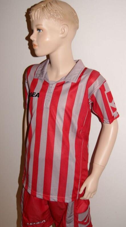 14 Legea-Fußball-Trikot-Sets - BROADWAY grau /rot - BROADWAY Trikot-Set v. LEGEA