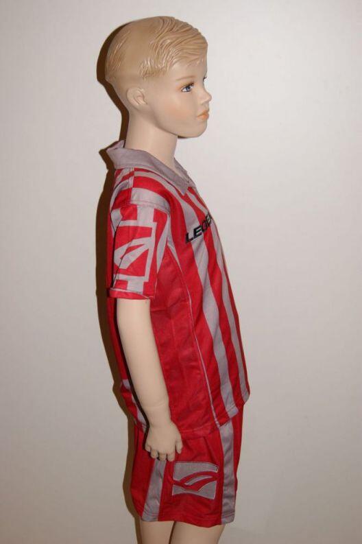 14 Legea-Fußball-Trikot-Sets - BROADWAY grau /rot - BROADWAY Trikot-Set v. LEGEA