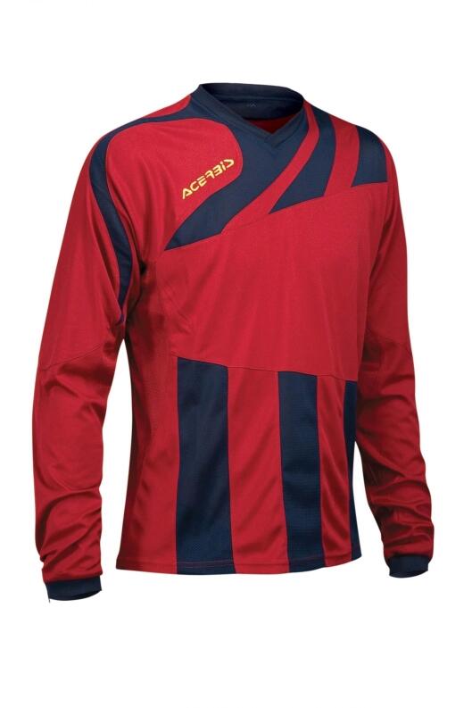 Langarm-Sport-Trikot MIRA v. Acerbis , weinrot / blau , Gr. 5XS-3XL