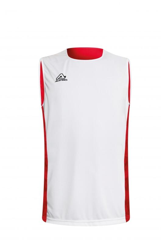 Basketball Wende Trikot Larry v. Acerbis , weiß- rot, 4XS-4XL