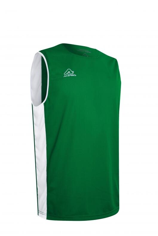 Basketball Wende Trikot Larry v. Acerbis , weiß - grün, 4XS-4XL