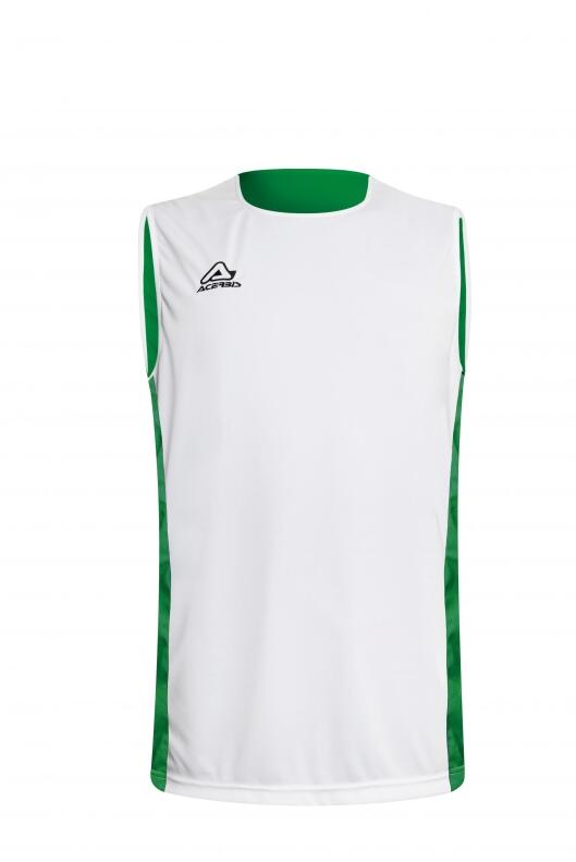 Basketball Wende Trikot Larry v. Acerbis , weiß - grün, 4XS-4XL
