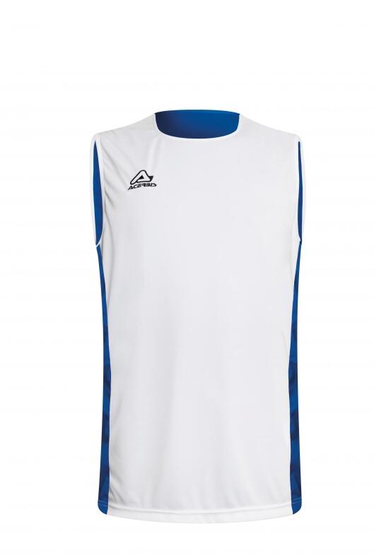 Basketball Wende Trikot Larry v. Acerbis , weiß - royal, 4XS-4XL