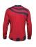 Langarm-Sport-Trikot MIRA v. Acerbis , weinrot / blau , Gr. 5XS-3XL