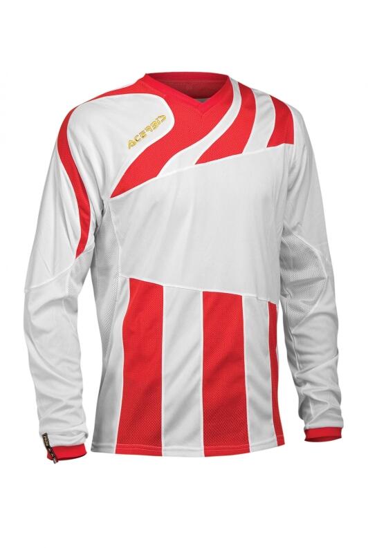Langarm-Sport-Trikot MIRA v. Acerbis , rot / weiß , Gr. 5XS-3XL