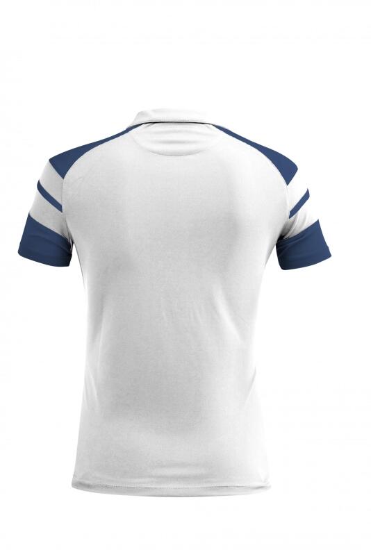 Damen Poloshirt Kemari v. Acerbis , weiß - blau , Gr. 4XS-3XL