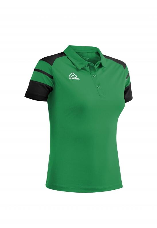 Damen Poloshirt Kemari v. Acerbis , grün - schwarz , Gr. 4XS-3XL