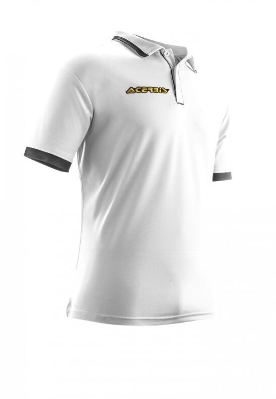 Poloshirt 4 Stelle von Acerbis , weiß , Gr. L - XL