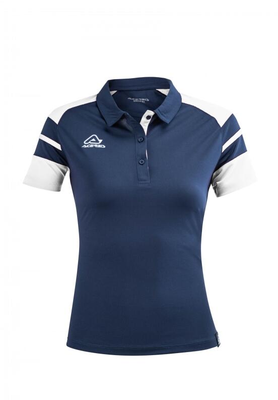 Damen Poloshirt Kemari v. Acerbis , blau - weiß , Gr. 4XS-3XL