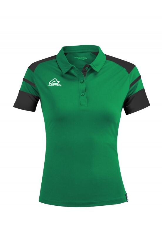 Damen Poloshirt Kemari v. Acerbis , grün - schwarz , Gr. 4XS-3XL
