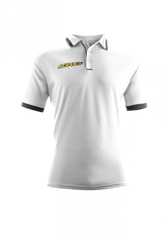 Poloshirt 4 Stelle von Acerbis , weiß , Gr. L - XL