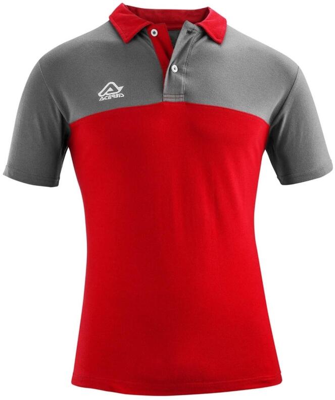 Poloshirt Belatrix von Acerbis , rot-grau, Gr. 4XS - 3XL