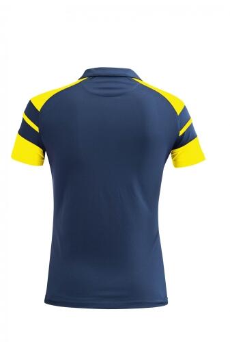 Damen Poloshirt Kemari v. Acerbis , blau - gelb , Gr. 4XS-3XL