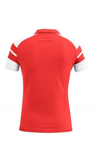 Damen Poloshirt Kemari v. Acerbis , rot - weiß , Gr. 4XS-3XL