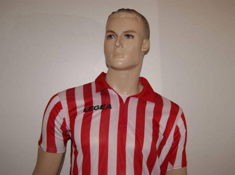 14 Legea-Fußball-Trikot-Sets - BROADWAY weiß /rot - BROADWAY Trikot-Set v. LEGEA