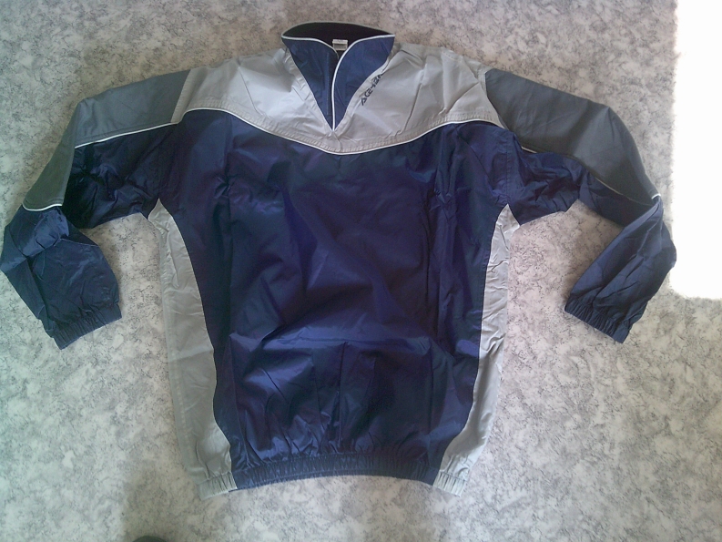 Torwartregensweater K-way v. Acerbis , blau-grau L