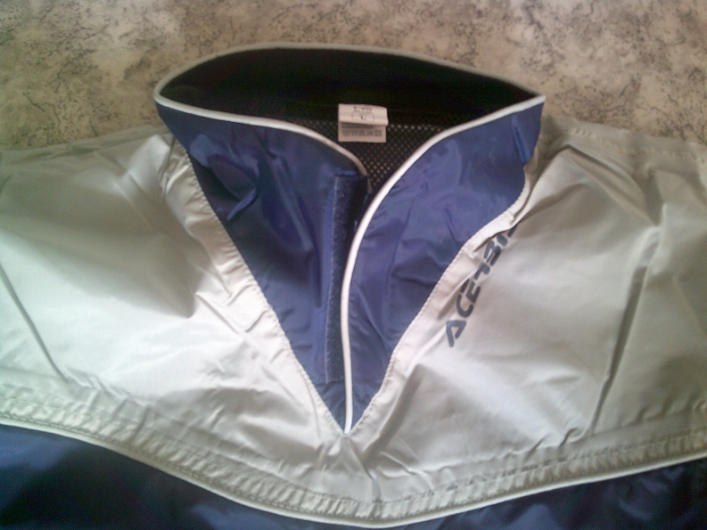 Torwartregensweater K-way v. Acerbis , blau-grau L